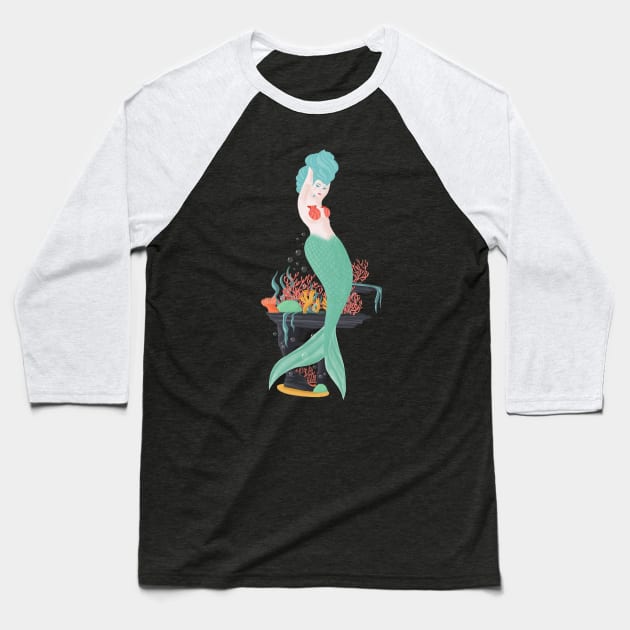 Mermaid Baseball T-Shirt by BarracudApps